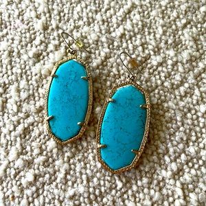 Kendra Scott Danielle Gold Drop Earrings in Turquoise